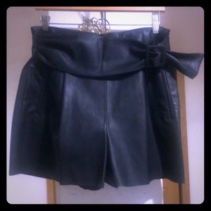 Zara Faux Leather shorts
